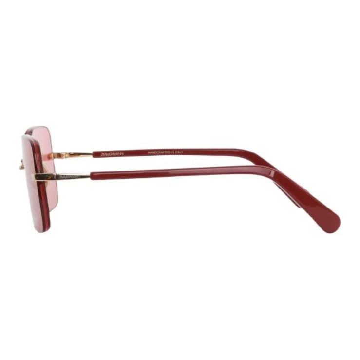 Zimmermann Acetate Irregular Shape Sunglasses Women's Red-1