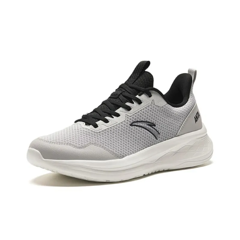 Anta Running Collection Cushioning Slip Resistant Low Top Running Shoes Men's Gray Black-1