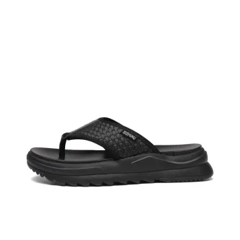 HUNU Trendy Individual Flip Flops Men's Black