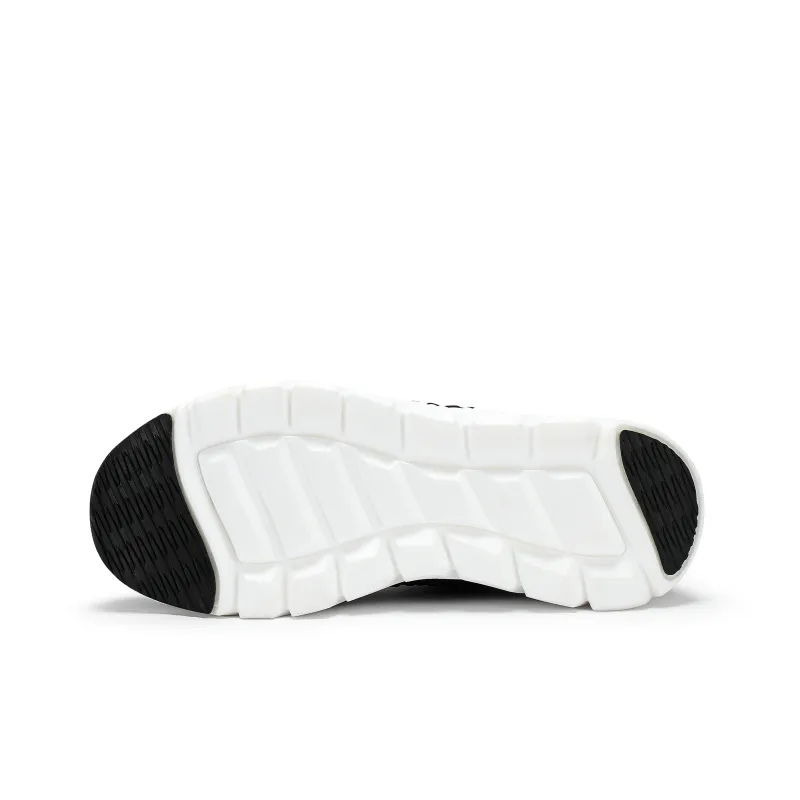 Singing Slip Resistant Breathable Lightweight Low Top Casual Shoes Unisex Black White-4