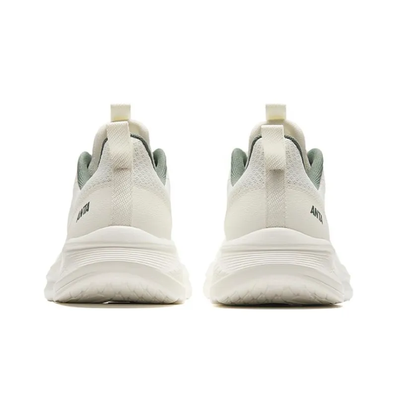 Anta Running Collection Cushioning Slip Resistant Low Top Running Shoes Men's White Gray-3