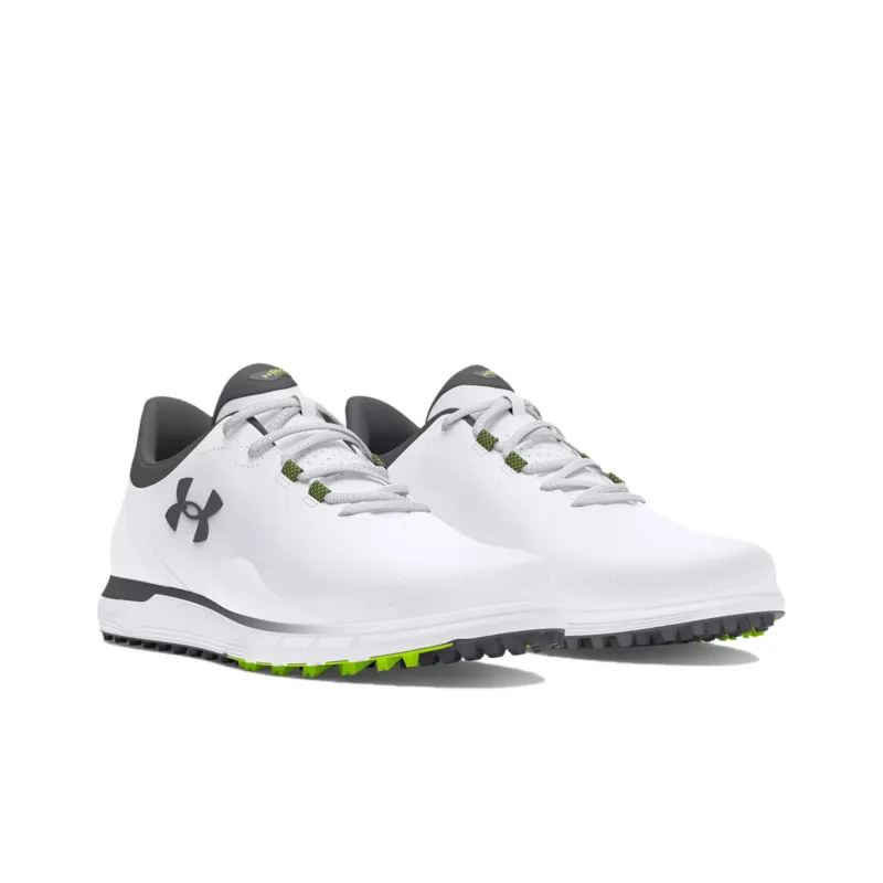 Under Armour Drive Fade Spikeless Anti-Slip Wear-Resistant Low-Top Golf Shoes Men's White Green-2