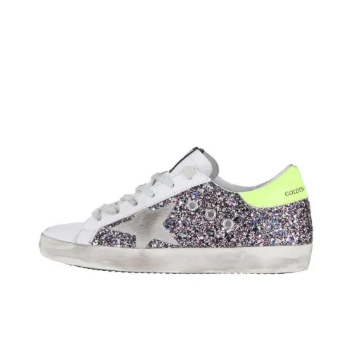 Golden Goose Super-Star Skateboard Shoes Women's Low-Top White Sequins