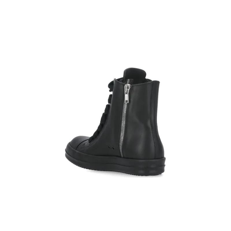 RICK OWENS Zip-up High-top Sneakers-3