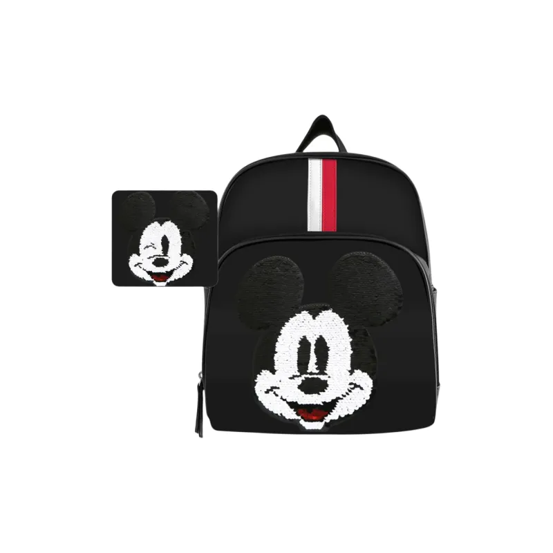 Disney Polyester Backpack Maternity Bag Shoulder Bag Unisex Black-1