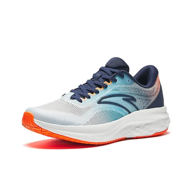 Anta Running Collection Cushioned Slip Resistant Low Top Running Shoes Men's White Blue Orange-1
