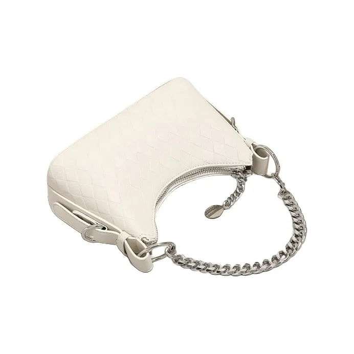 PESASRIE PU Crossbody Bag Handbag Shoulder Bag Regular Women's Black/Ecru/Light Pink-3