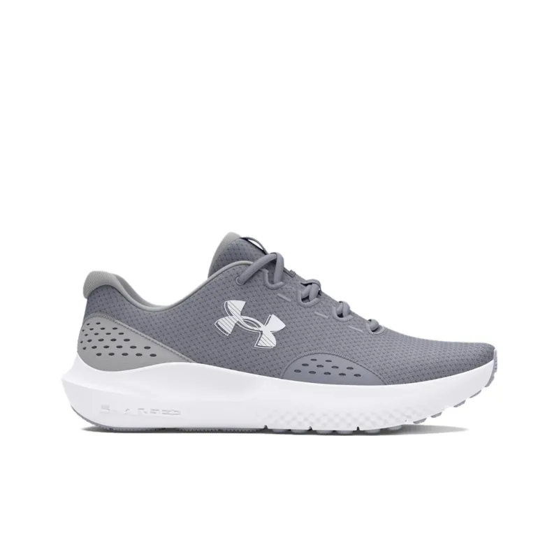 Under Armour Slip Resistant Low Top Running Shoes Men's Gray White-1