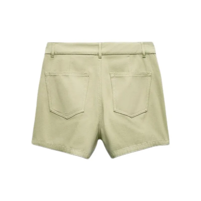 ZARA Casual Shorts Women's Light Khaki-1