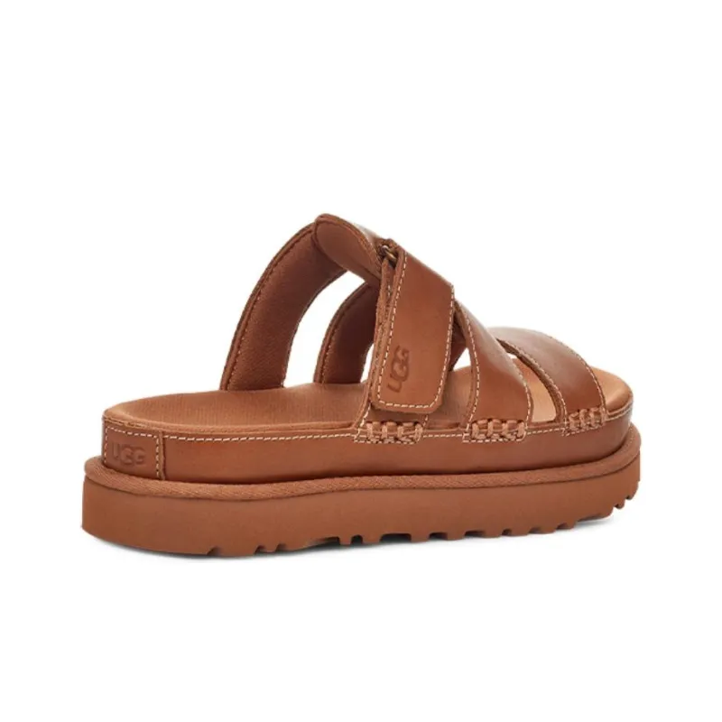 UGG Goldenstar Platform Slide Tan Women's-3