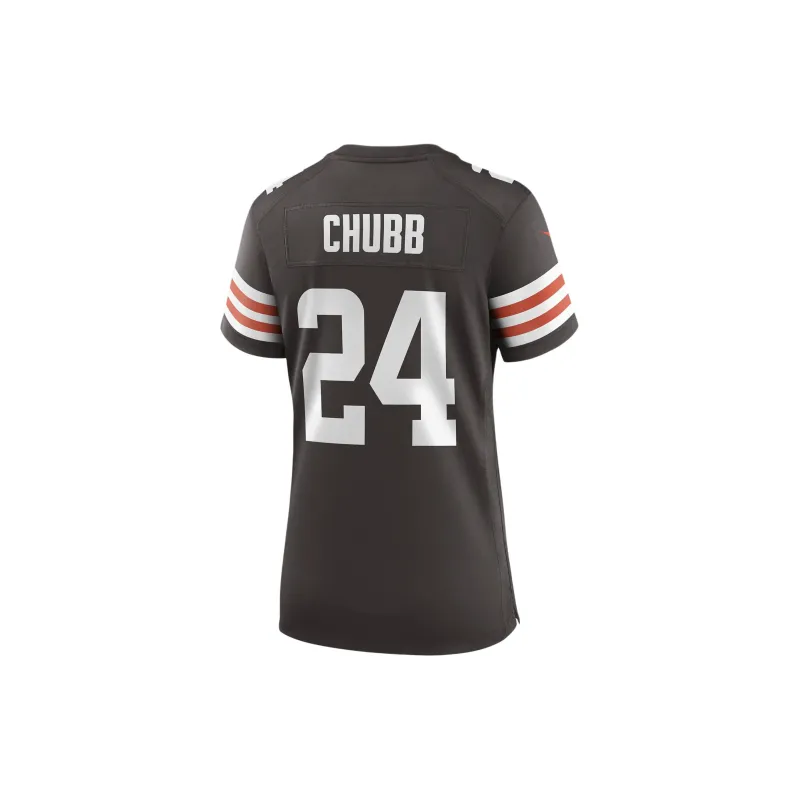 Nike NFL Cleveland Browns Nick Chubb Soccer Jerseys Women's Brown-1