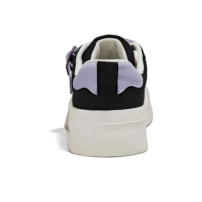 WARRIOR Canvas Shoes Women's Low Top Purple-2