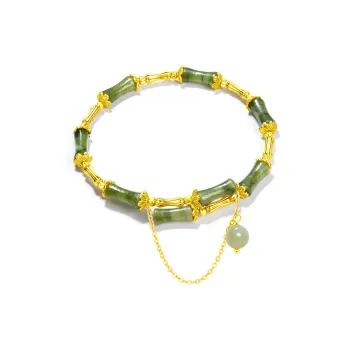 North Cain Hetian Jade Bangles Unisex Green Jade