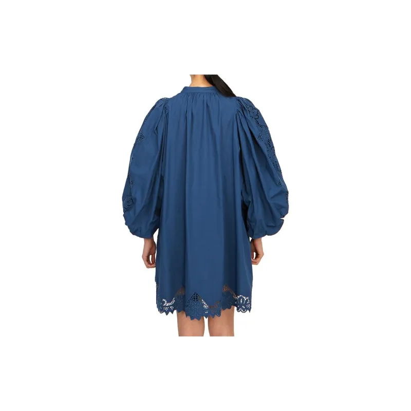 Vanessa Bruno Long Sleeved Dresses Women's Blue-1