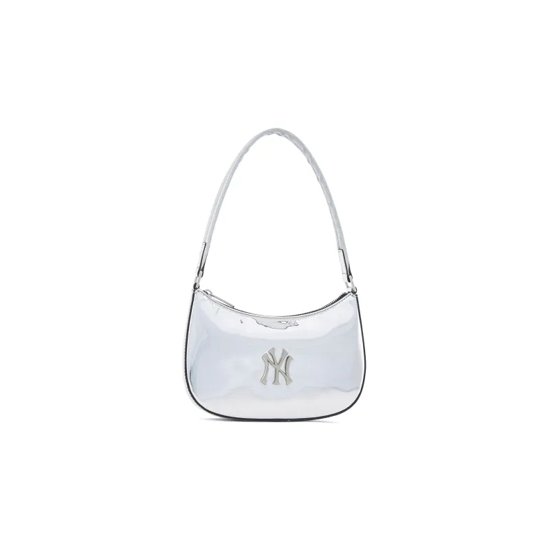 MLB New York Yankees Artificial Leather Shoulder Bag Handbags Clutches Student Backpacks Unisex Silver-0