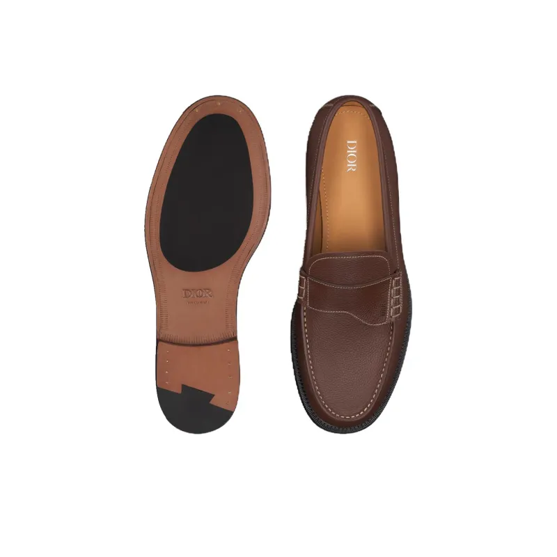 DIOR Granville Loafers Men's Red Brown-4