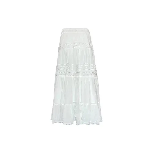 Spicy Gals Casual Long Skirts Women's White