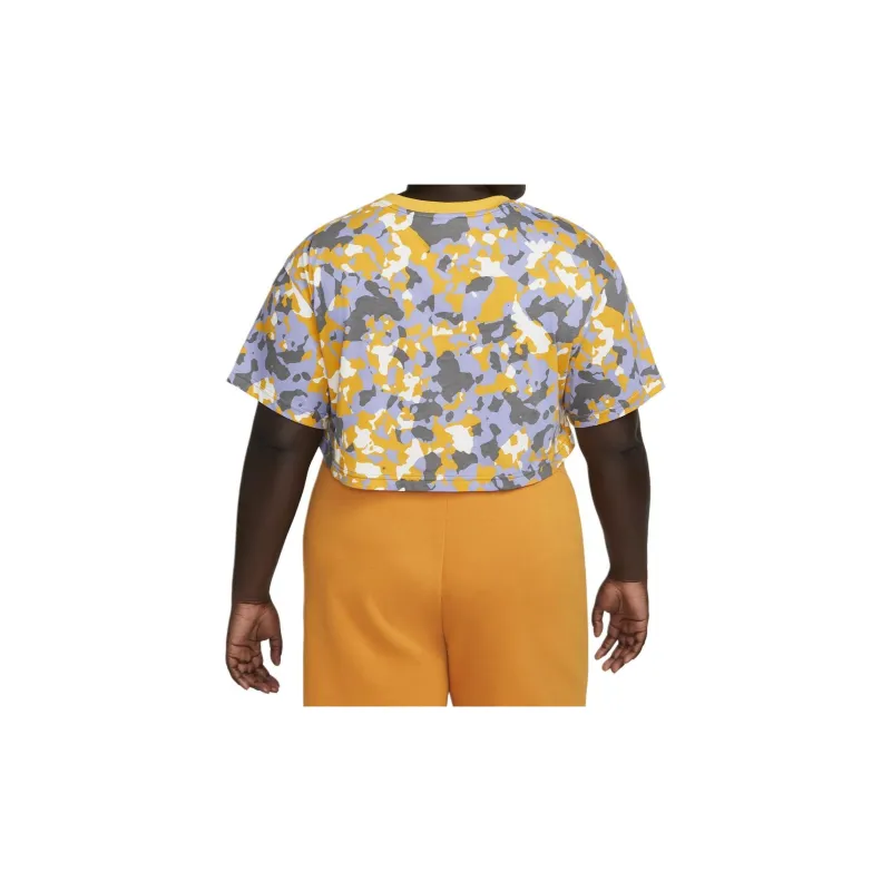 Nike Drop Shoulder Sleeve T-Shirt Women's Light Daylily Yellow/Sepia/Sailcloth/Black-1