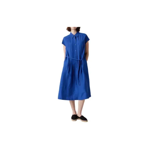 UNIQLO X CDC Co-brand Short-Sleeved Dresses Women's Royal Blue