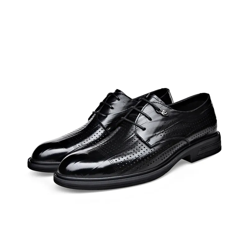 SHUPATE Dress Shoes Men Low Top Black/Brown-2