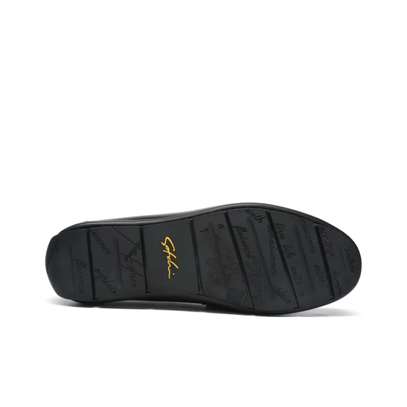 Satchi British Style Loafers Low-Top Men's Black 1.5cm-5