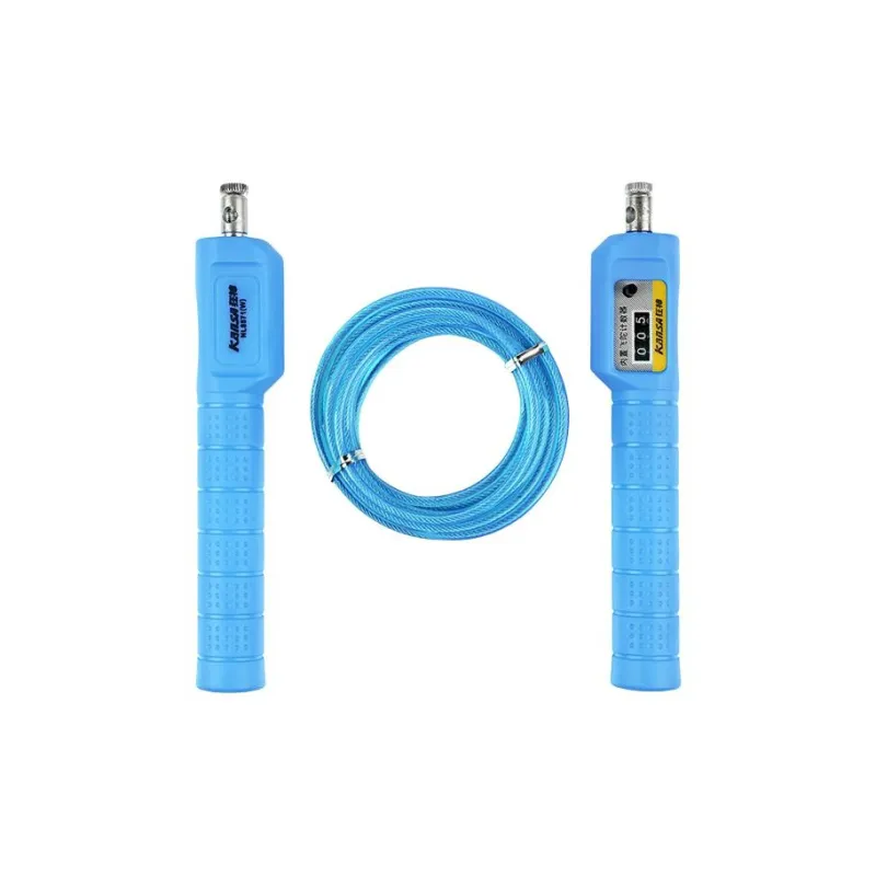 KASUP Student Supply Mechanical Counting Jump Ropes Teenagers Handle Material Plastic, Rope Material Steel Wire 2.75m-3