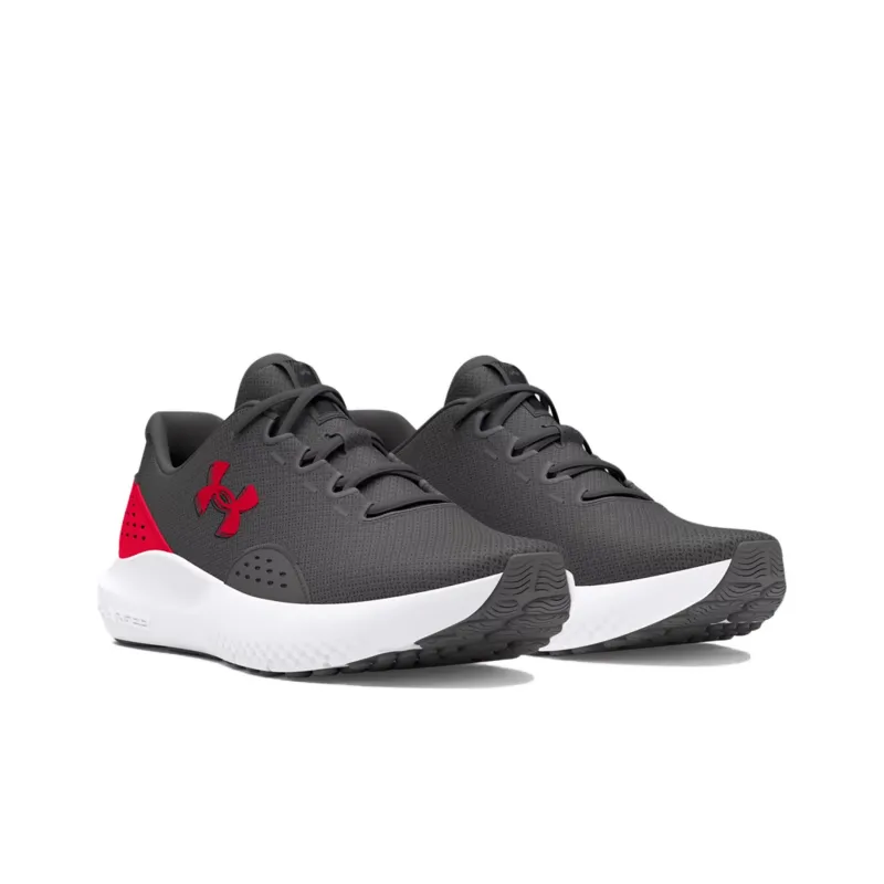 Under Armour Surge 4 Slip Resistant Low Top Running Shoes Men's Gray Red-2