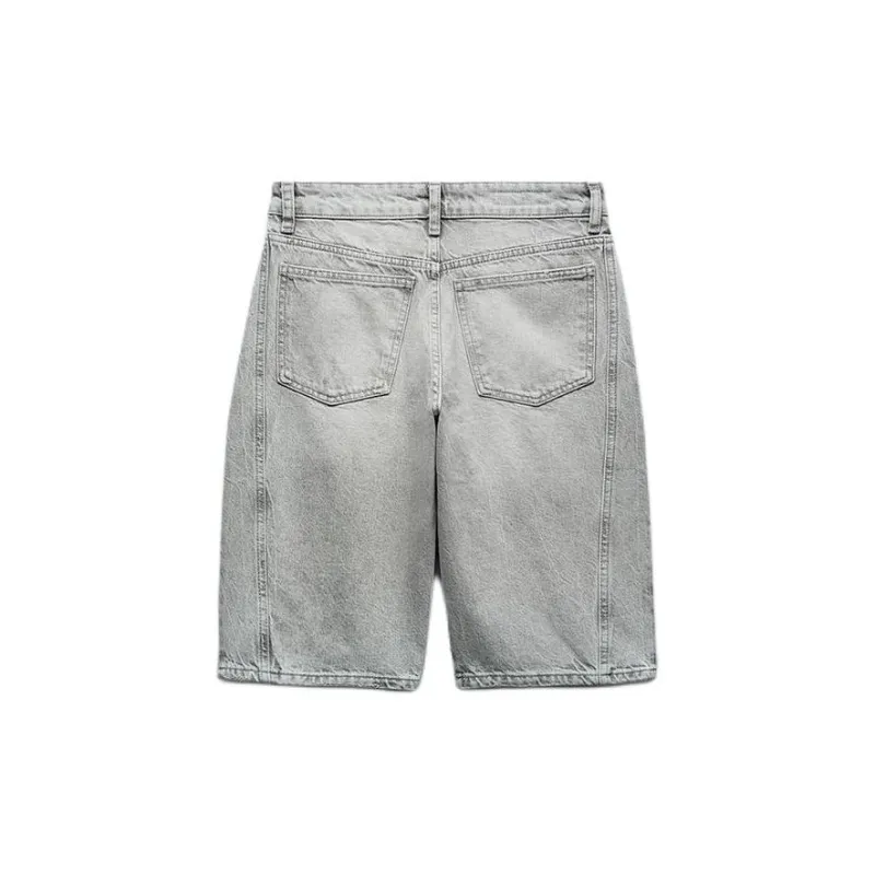 ZARA Denim Shorts Women's Pearl Gray-1