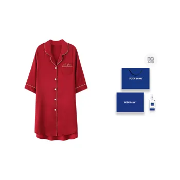 Floating Light Islands Pajama Gift Boxes Women's Dark Red
