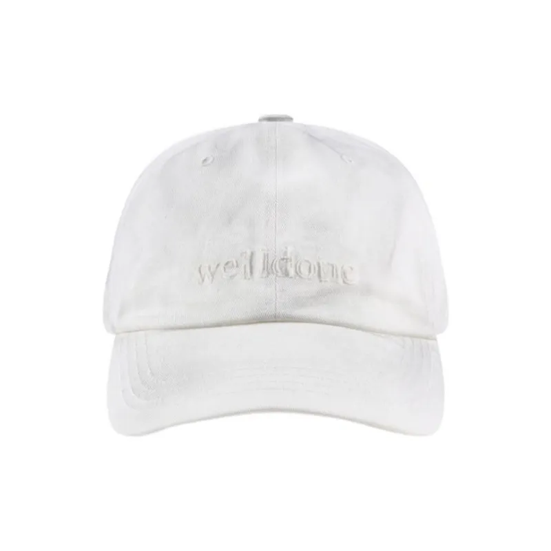 WE11DONE Cotton Baseball Caps Unisex White-1