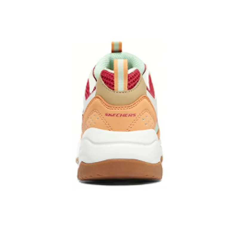 Skechers I Conik Cushioning Anti Slip And Wear Resistant Low Top Chunky Sneakers Women's Orange White Red-3