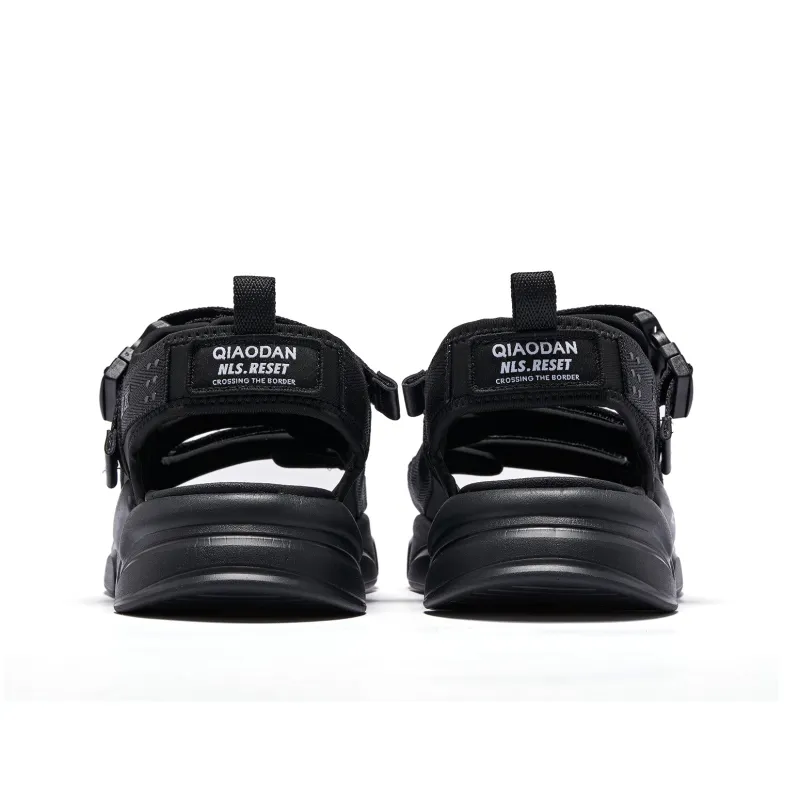 QIAODAN Beach Sandals Men's Black-4