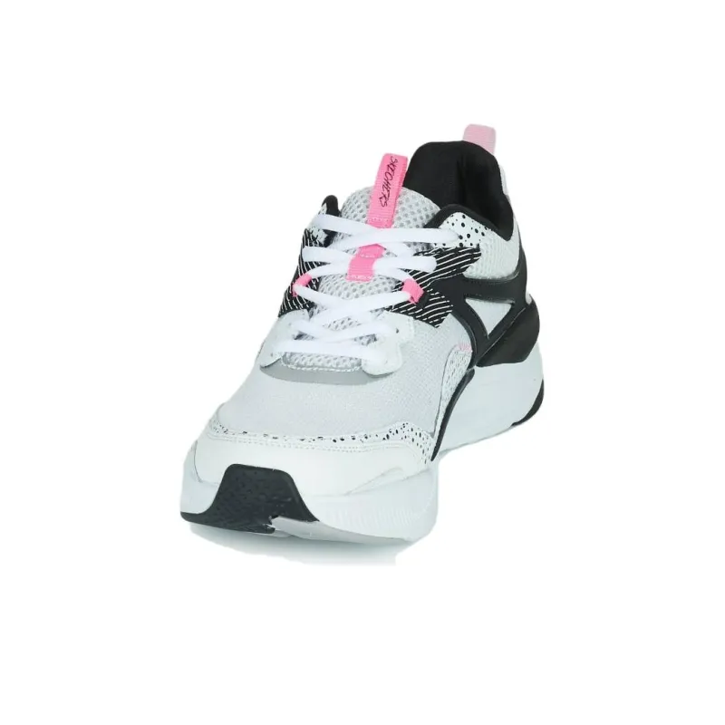 Skechers Mira Big Praise Wear-Resistant Breathable Cushioning Low-Top Running Shoes Women's White Pink-3