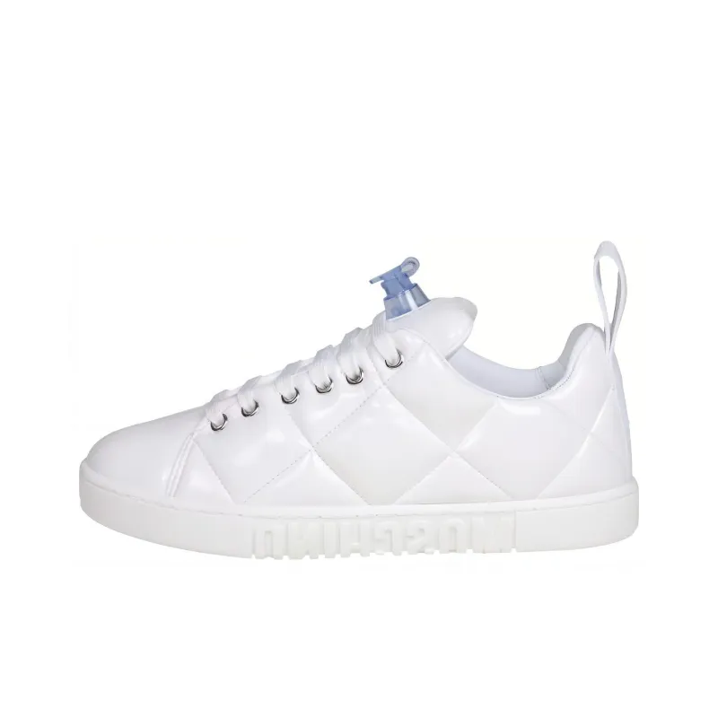 MOSCHINO Low Top Stylish Skateboarding Shoes Women's White-0
