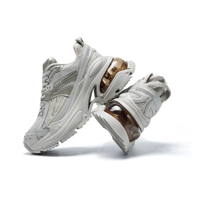 CHERYKALLY Chunky Sneakers Women's Low Top Ecru-3