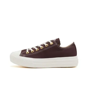 Converse All Star Light Plts Ge O Lightweight Low Top Canvas Shoes Women's Brown Japan Version