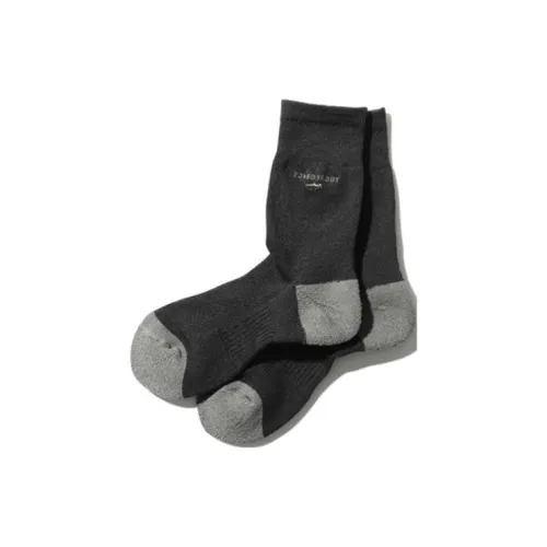 Snow Peak x TONED TROUT Mid-Calf Socks Unisex Black Black