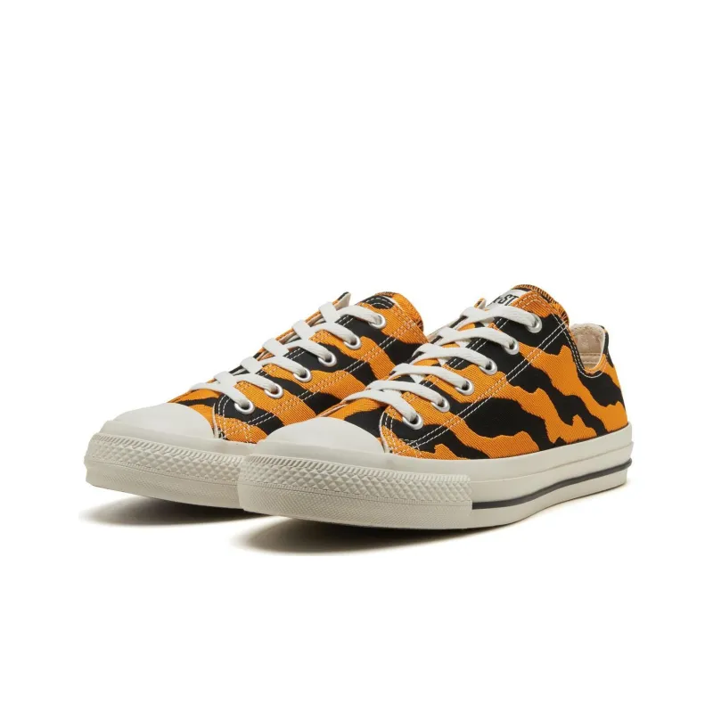 Converse All Star Wear resistant And Lightweight Low Top Canvas Shoes Unisex Black Orange Japan Version-2
