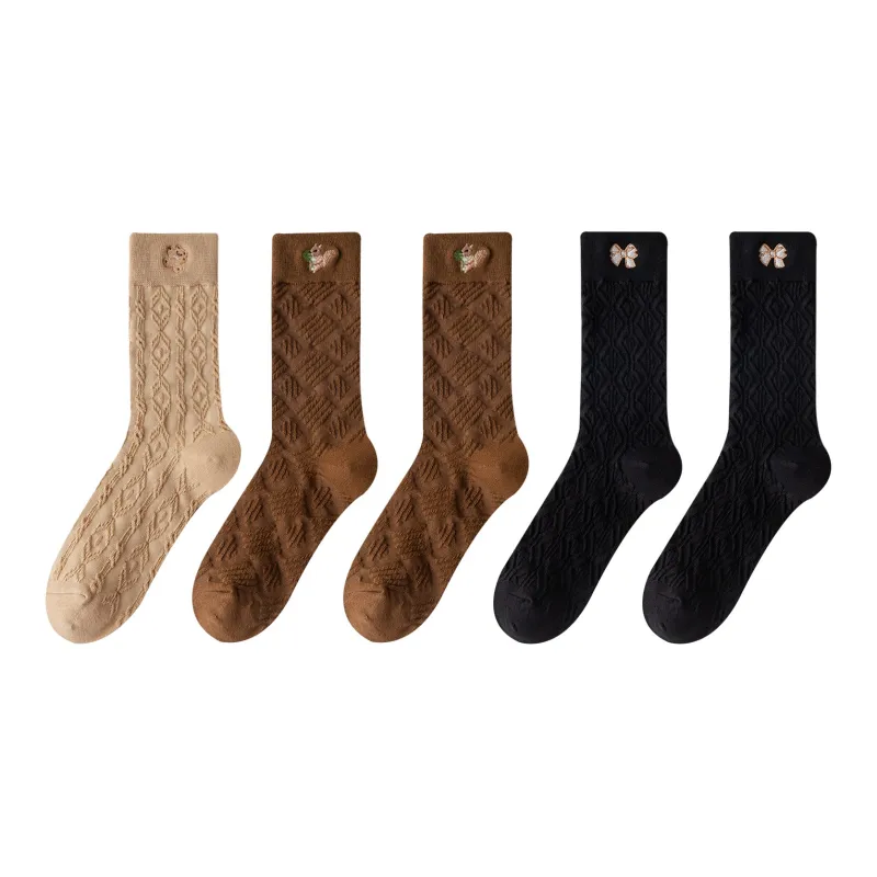 XXLLG Mid Calf Socks Women's 5 Pack-5