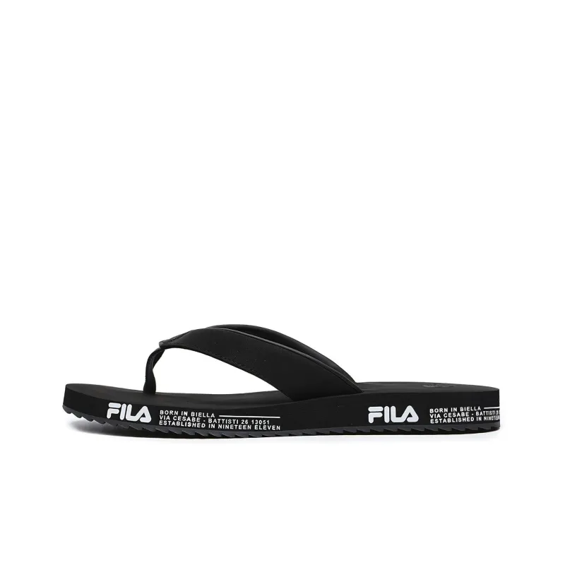 FILA TREVI Rubber Sole Slip Resistant Flip Flops Women's Black-0