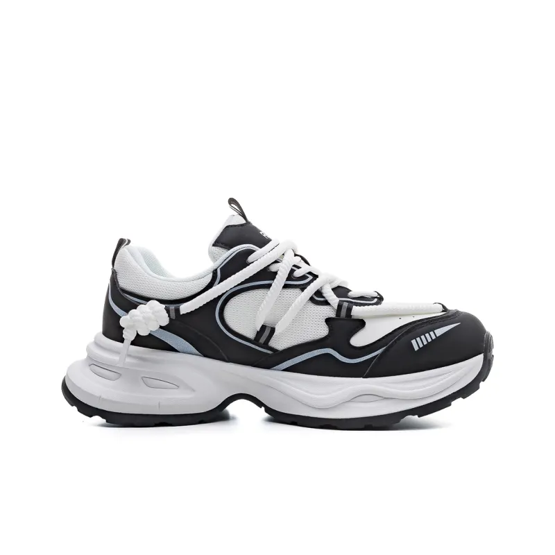 RENBEN Abrasion Resistant Breathable Coverage Balance Height Increasing Low Top Chunky Sneakers Unisex-11