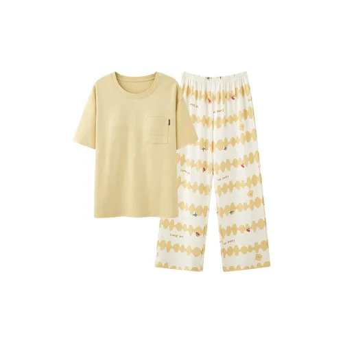 Kerener Pajama Set Women's Yellow