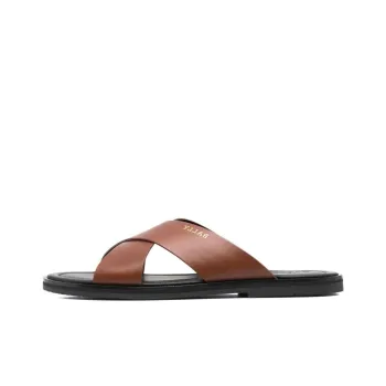 BALLY Rubber Sole Slip-Resistant Slide Slippers Men's Brown