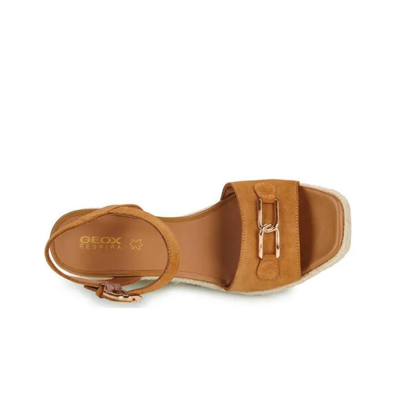 GEOX One Strap Sandals Women's Brown White-5