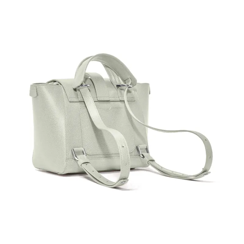 SENREVE Litchi Grain Top Grain Cow Leather Shoulder Bag Handheld Backpack Small Size Mint-2