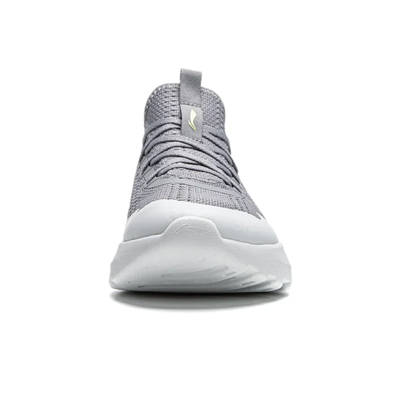 LiNing Cloud Ease Slip On Non-slip Wear-resistant Shock Absorption Low-Top Casual Shoes Men's Gray White-5