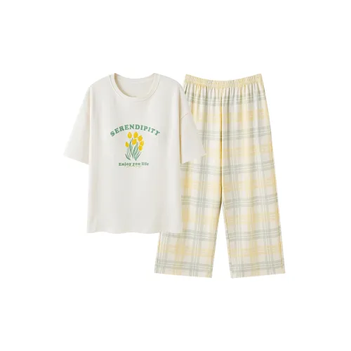 Kerener Pajama Set Women's White