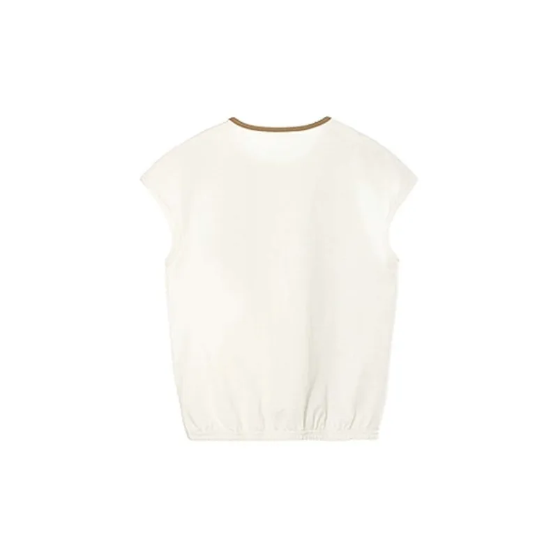 VALLEYOUTH Sleeveless Tank Top Unisex Beige Coffee-1