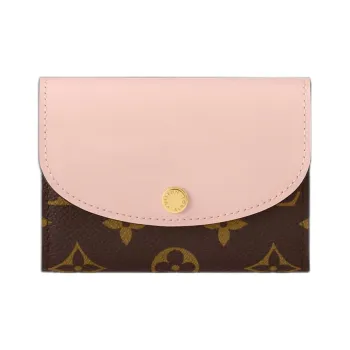 LOUIS VUITTON Rosalie Monogram Canvas Wallet Women's Pink Opal