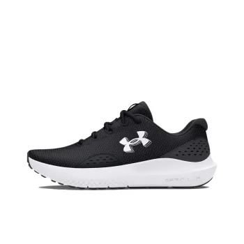 Under Armour Surge 4 Slip Resistant Low Top Running Shoes Men's Black White